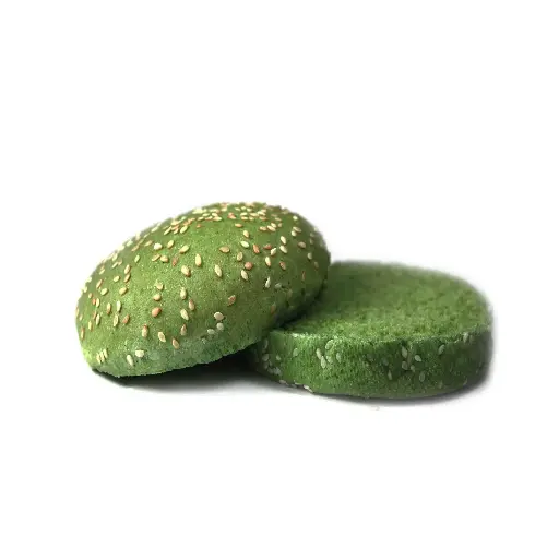 Булочка для гамбургера шпинатная с кунжутом 100 мм